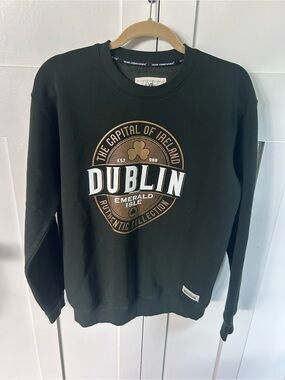 Irish Connexxion Dublin Ireland Crewneck Sweatshirt-Forest Green Size Medium